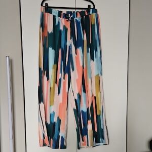 Vibrant Abstract Print Pants